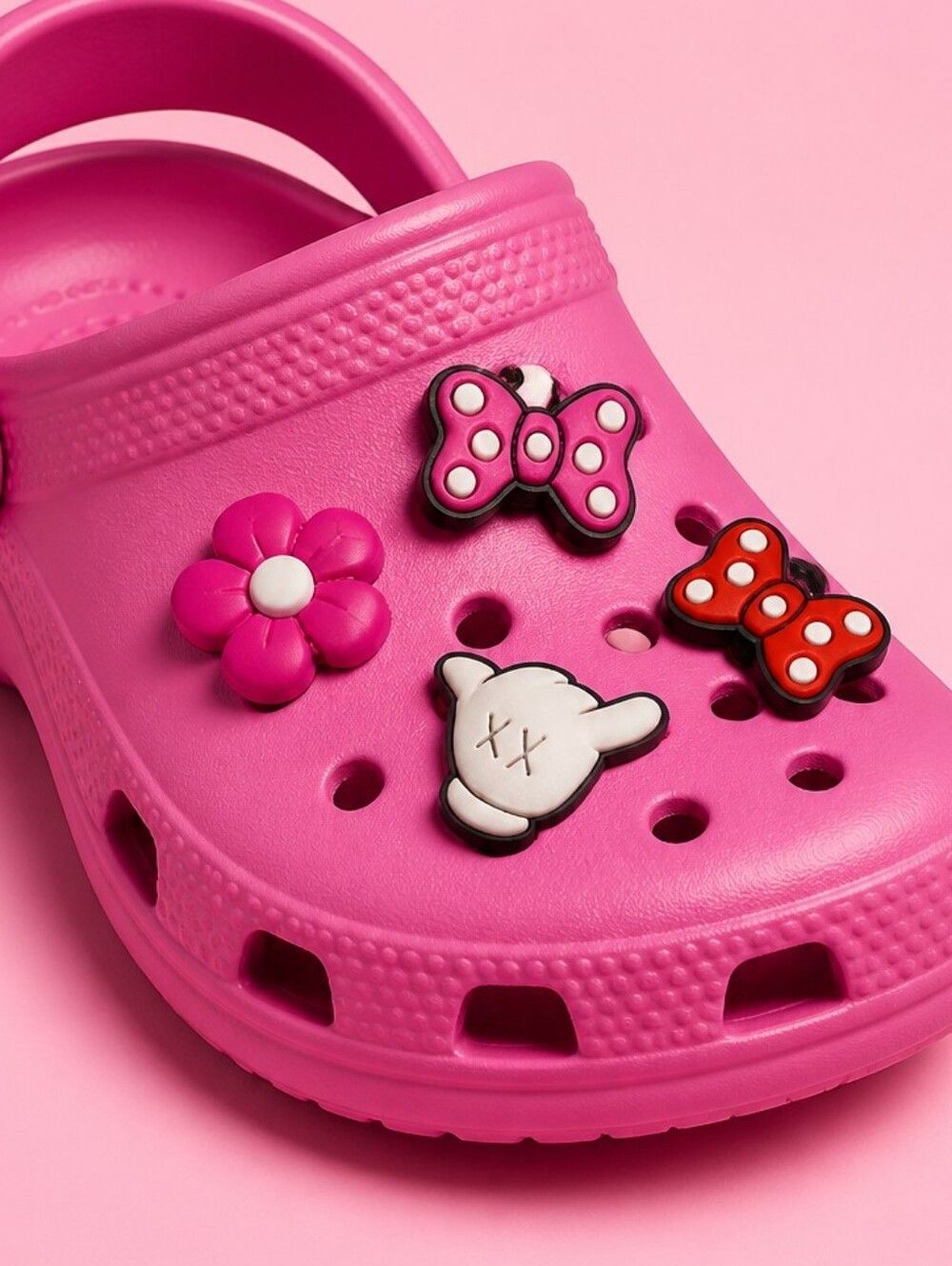 Disney Minnie Mouse 4-pc Rubber Shoe Jewelry Croc Charms Polka-dot Bow Flower